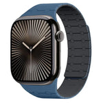 Bracelet de montre magnétique en silicone xDfind, couleurs contrastées, pour Apple Watch 42/44/45/46/49 mm et Apple Watch 38/40/41/S10 42 mm