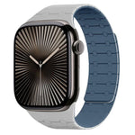 Bracelet de montre magnétique en silicone xDfind, couleurs contrastées, pour Apple Watch 42/44/45/46/49 mm et Apple Watch 38/40/41/S10 42 mm