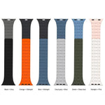 Bracelet de montre magnétique en silicone xDfind, couleurs contrastées, pour Apple Watch 42/44/45/46/49 mm et Apple Watch 38/40/41/S10 42 mm