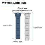 Bracelet de montre magnétique en silicone xDfind, couleurs contrastées, pour Apple Watch 42/44/45/46/49 mm et Apple Watch 38/40/41/S10 42 mm