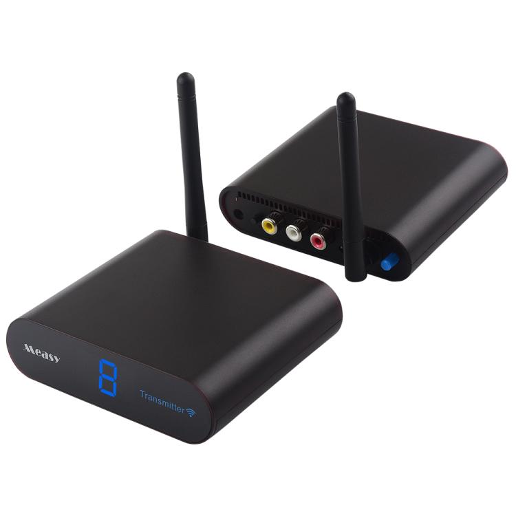 Measy AV240 Émetteur et récepteur audio/vidéo sans fil 2,4 GHz avec fonction de retour infrarouge, portée : 400 m, AV240 noir