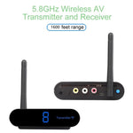 Measy AV550 Émetteur et récepteur audio/vidéo sans fil 5,8 GHz avec fonction de retour infrarouge, portée : 500 m, AV550 noir