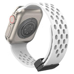 Bracelet de montre en silicone à fermoir magnétique xDfind, compatible avec Apple Watch 42/44/45/46/49 mm et Apple Watch 38/40/41/S10 42 mm.
