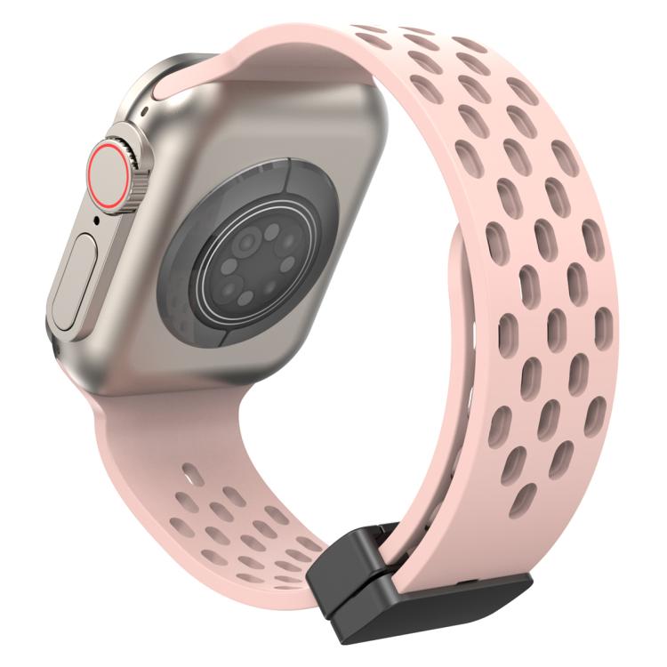 Bracelet de montre en silicone à fermoir magnétique xDfind, compatible avec Apple Watch 42/44/45/46/49 mm et Apple Watch 38/40/41/S10 42 mm.