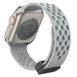 Bracelet de montre en silicone à fermoir magnétique xDfind, compatible avec Apple Watch 42/44/45/46/49 mm et Apple Watch 38/40/41/S10 42 mm.