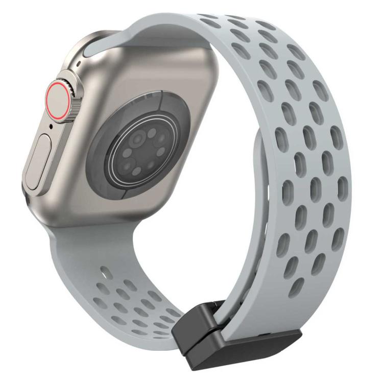Bracelet de montre en silicone à fermoir magnétique xDfind, compatible avec Apple Watch 42/44/45/46/49 mm et Apple Watch 38/40/41/S10 42 mm.