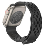 Bracelet de montre en silicone à fermoir magnétique xDfind, compatible avec Apple Watch 42/44/45/46/49 mm et Apple Watch 38/40/41/S10 42 mm.