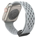 Bracelet de montre en silicone à fermoir magnétique xDfind, compatible avec Apple Watch 42/44/45/46/49 mm et Apple Watch 38/40/41/S10 42 mm.