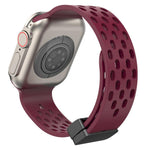 Bracelet de montre en silicone à fermoir magnétique xDfind, compatible avec Apple Watch 42/44/45/46/49 mm et Apple Watch 38/40/41/S10 42 mm.