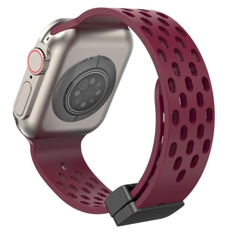 Bracelet de montre en silicone à fermoir magnétique xDfind, compatible avec Apple Watch 42/44/45/46/49 mm et Apple Watch 38/40/41/S10 42 mm.