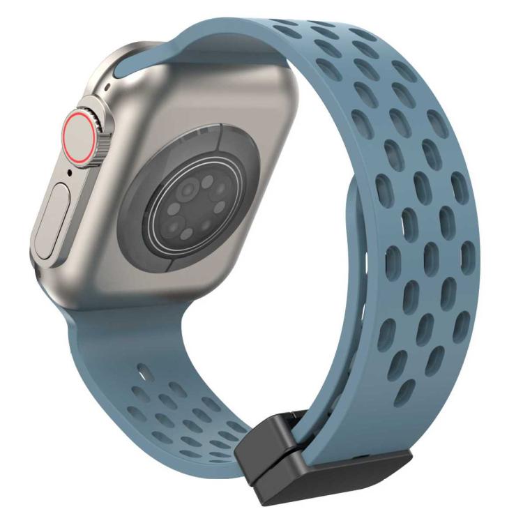 Bracelet de montre en silicone à fermoir magnétique xDfind, compatible avec Apple Watch 42/44/45/46/49 mm et Apple Watch 38/40/41/S10 42 mm.