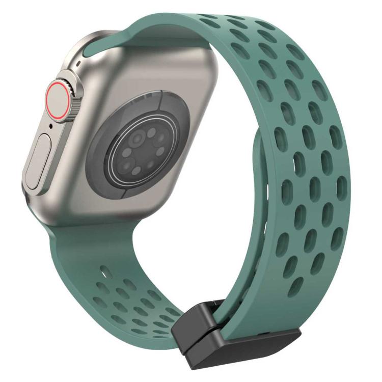 Bracelet de montre en silicone à fermoir magnétique xDfind, compatible avec Apple Watch 42/44/45/46/49 mm et Apple Watch 38/40/41/S10 42 mm.