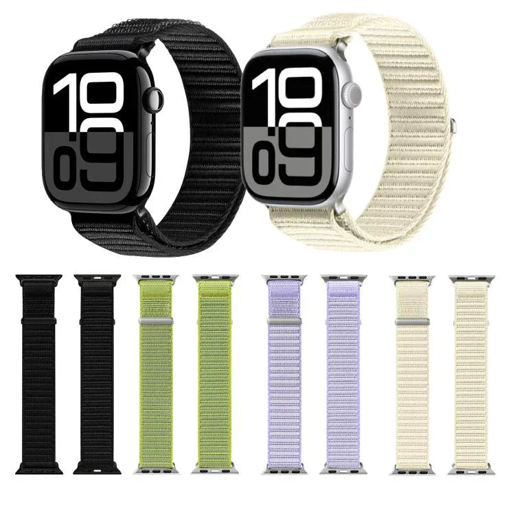 Bracelet de montre DUX DUCIS série YE en nylon tissé, compatible avec Apple Watch 46 mm / 49 mm / 45 mm / 44 mm et Apple Watch 42 mm / 41 mm / 40 mm / 38 mm.