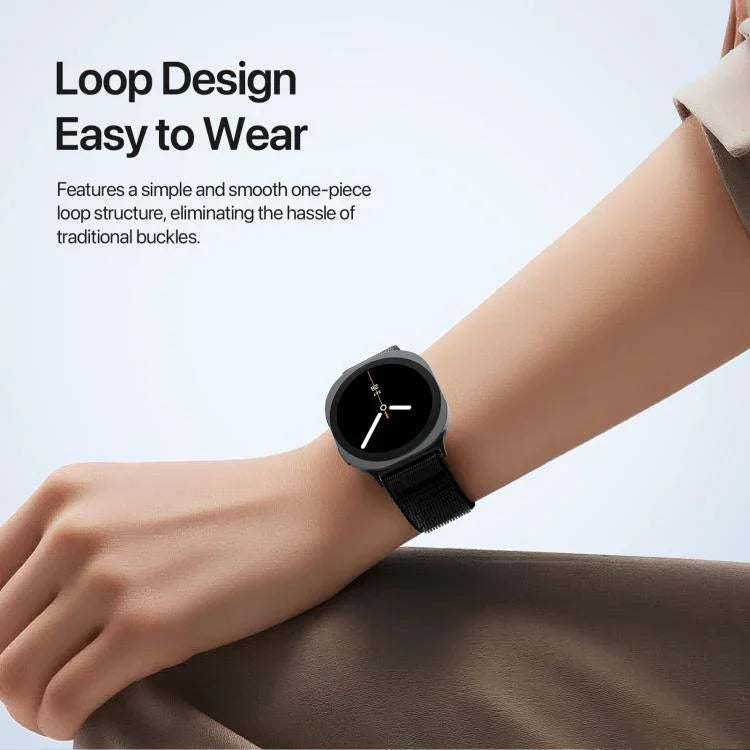 Bracelet de montre en nylon tissé DUX DUCIS série YE, pour Samsung Galaxy Watch8 / Watch8 Classic