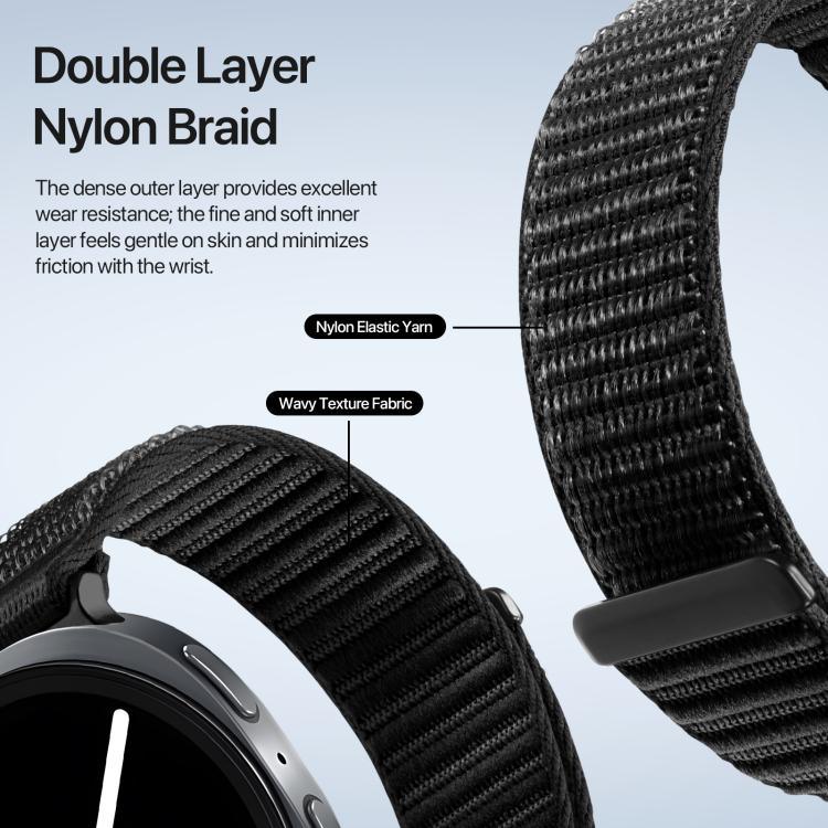 Bracelet de montre en nylon tissé DUX DUCIS série YE, pour Samsung Galaxy Watch8 / Watch8 Classic
