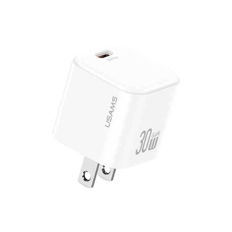 Chargeur rapide mini USAMS CC269 30W GaN USB-C / Type-C, prise US