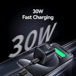 Chargeur rapide mini USAMS CC269 30W GaN USB-C / Type-C, prise US