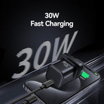 Chargeur rapide mini USAMS CC276 30W GaN USB-C / Type-C, prise UK