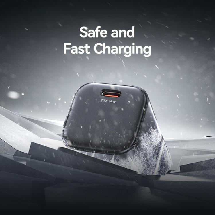 Chargeur rapide mini USAMS CC276 30W GaN USB-C / Type-C, prise UK