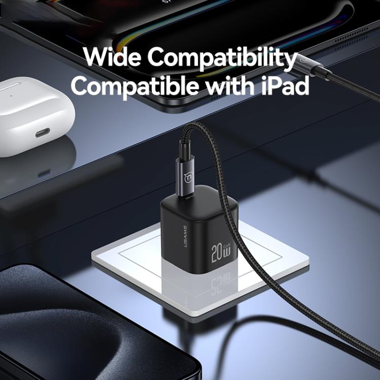 Chargeur rapide mini USAMS CC267 20W GaN USB-C / Type-C, prise US