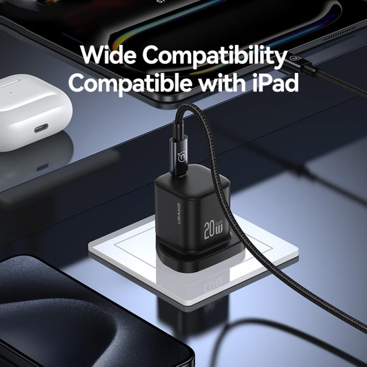 Chargeur rapide mini USAMS CC274 20W GaN USB-C / Type-C, prise UK
