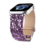Bracelet de montre en cuir à paillettes xDfind, compatible avec Apple Watch 42/44/45/46/49 mm et Apple Watch 38/40/41/S10 42 mm.