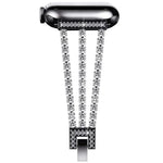 Bracelet de montre xDfind en métal à trois diamants, compatible avec Apple Watch 42/44/45/46/49 mm et Apple Watch 38/40/41/S10 42 mm.