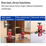 Aide multifonctionnelle RUITOOL pour installation de porte d'armoire avec base, sans foret, avec foret de 10mm, avec forets de 6/8/10mm