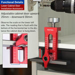 Aide multifonctionnelle RUITOOL pour installation de porte d'armoire avec base, sans foret, avec foret de 10mm, avec forets de 6/8/10mm