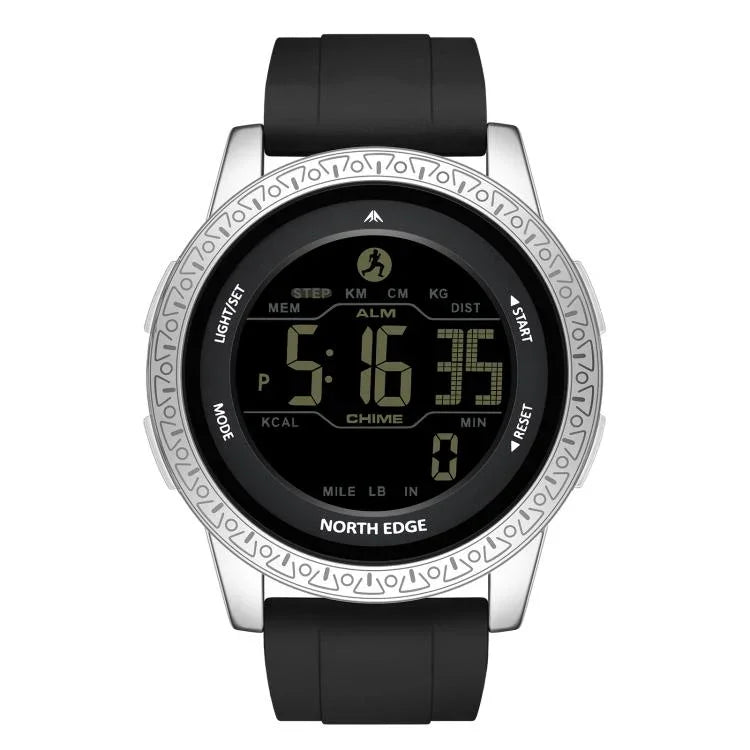 NORTH EDGE APOLLO Montre Sport Connectée Homme Étanche Multifonction avec Bracelet en Silicone