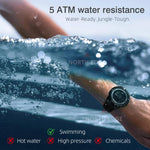 NORTH EDGE APOLLO Montre Sport Connectée Homme Étanche Multifonction avec Bracelet en Silicone