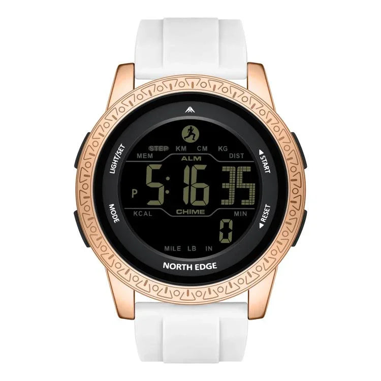 NORTH EDGE APOLLO Montre Sport Connectée Homme Étanche Multifonction avec Bracelet en Silicone