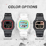 Montre électronique lumineuse et étanche NORTH EDGE X1 pour l'extérieur, à affichage unique et de forme carrée