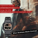 Montre électronique lumineuse et étanche NORTH EDGE X1 pour l'extérieur, à affichage unique et de forme carrée