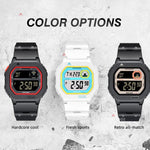 Montre électronique lumineuse et étanche NORTH EDGE X1 pour l'extérieur, à affichage unique et de forme carrée