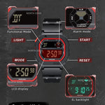Montre électronique lumineuse et étanche NORTH EDGE X1 pour l'extérieur, à affichage unique et de forme carrée