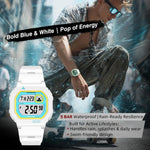 Montre électronique lumineuse et étanche NORTH EDGE X1 pour l'extérieur, à affichage unique et de forme carrée