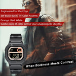 Montre électronique lumineuse et étanche NORTH EDGE X1 pour l'extérieur, à affichage unique et de forme carrée