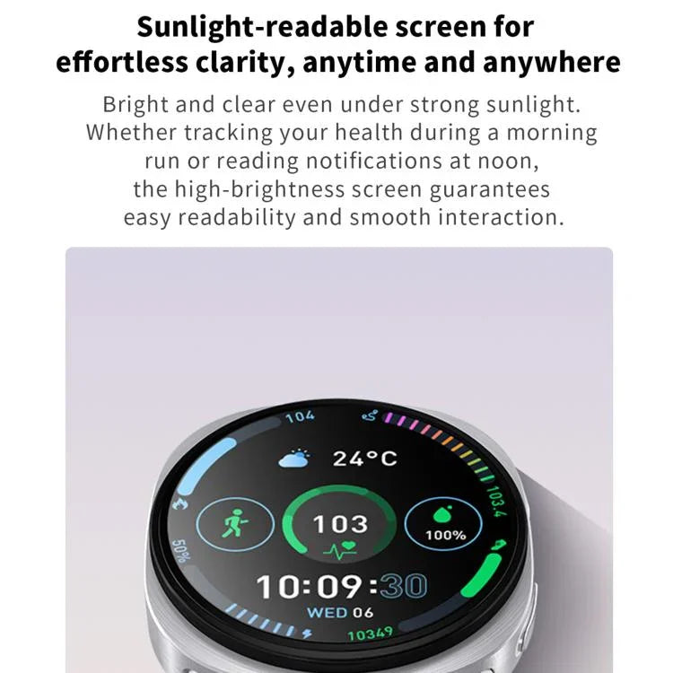 Montre connectée sport HD8 mini 1,29 pouce BT5.4, compatible avec les appels Bluetooth / suivi du sommeil, de l'oxygène sanguin, de la fréquence cardiaque et de la pression artérielle