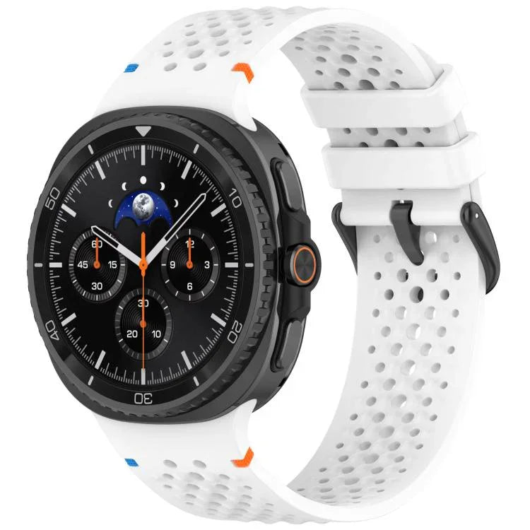 xDfind Bracelet de montre en silicone respirant alvéolaire à boucle noire en alliage, pour Samsung Galaxy Watch8 / Watch8 Classic
