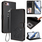 Étui de téléphone en cuir avec cœur en relief et sangle, Pour iPhone 14 Pro Max, Pour iPhone 7 / 8 / SE 2022, Pour iPhone 13 Pro Max, Pour iPhone 13 Pro