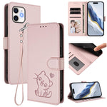Étui de téléphone en cuir avec motif de cœur en relief et dragonne, Pour iPhone 11 Pro Max, Pour iPhone 11, Pour iPhone 11 Pro, Pour iPhone X / XS