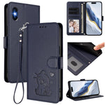 Étui de téléphone en cuir avec cœur en relief et dragonne pour iPhone XR, pour iPhone XS Max, pour iPhone 7 Plus / 8 Plus