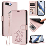 Étui de téléphone en cuir avec cœur en relief et dragonne pour iPhone XR, pour iPhone XS Max, pour iPhone 7 Plus / 8 Plus