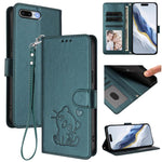 Étui de téléphone en cuir avec cœur en relief et dragonne pour iPhone XR, pour iPhone XS Max, pour iPhone 7 Plus / 8 Plus