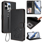 Étui de téléphone en cuir avec cœur en relief et sangle, Pour iPhone 14 Pro Max, Pour iPhone 7 / 8 / SE 2022, Pour iPhone 13 Pro Max, Pour iPhone 13 Pro