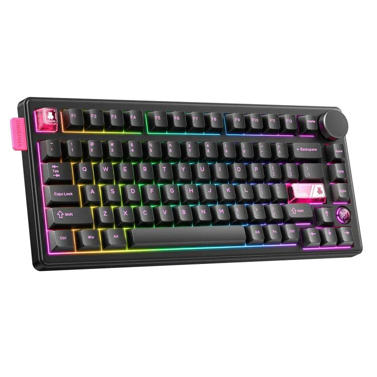 Clavier mécanique ONIKUMA MT706 81 touches à triple mode échangeable à chaud, MT706