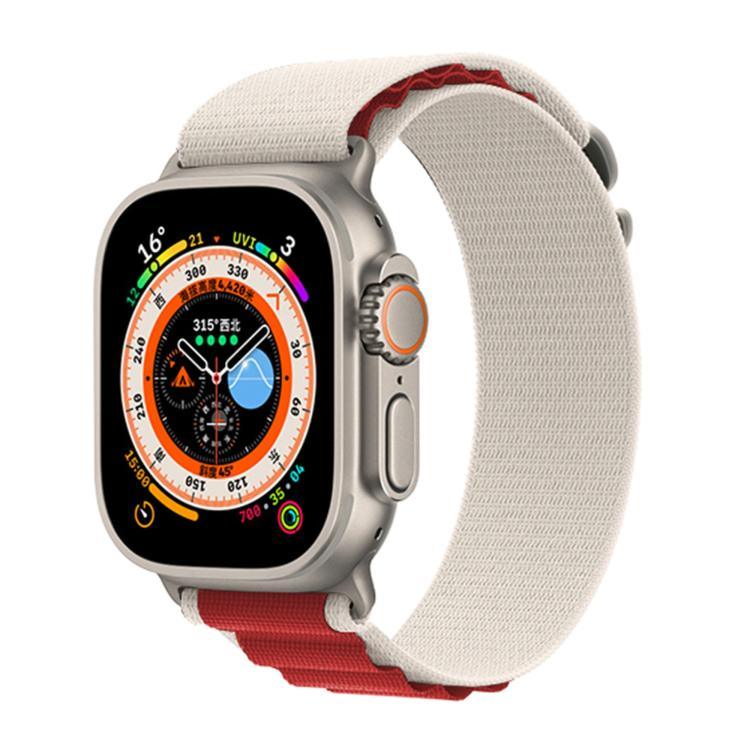 Bracelet de montre en nylon à boucle avec film incurvé 3D, pour Apple Watch Series 44 mm