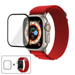 Bracelet de montre en nylon à boucle avec film incurvé 3D, pour Apple Watch Ultra 2/1 49 mm