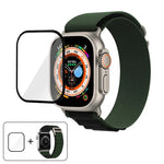 Bracelet de montre en nylon à boucle avec film incurvé 3D, pour Apple Watch Ultra 2/1 49 mm